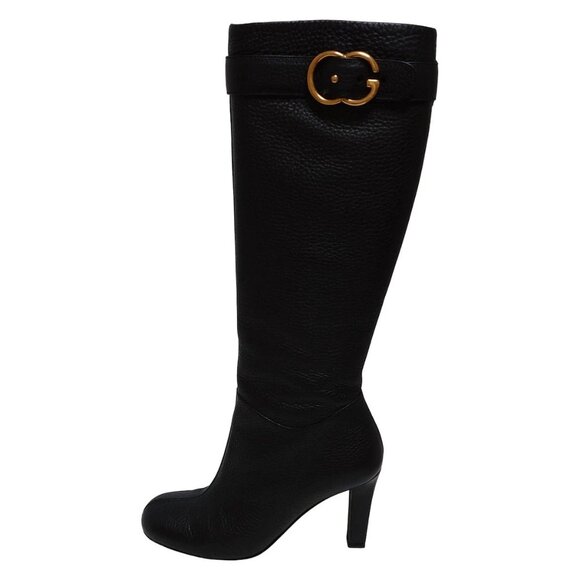GUCCI - Black Leather Women's Boots 181-081325 - Picture 1 of 7